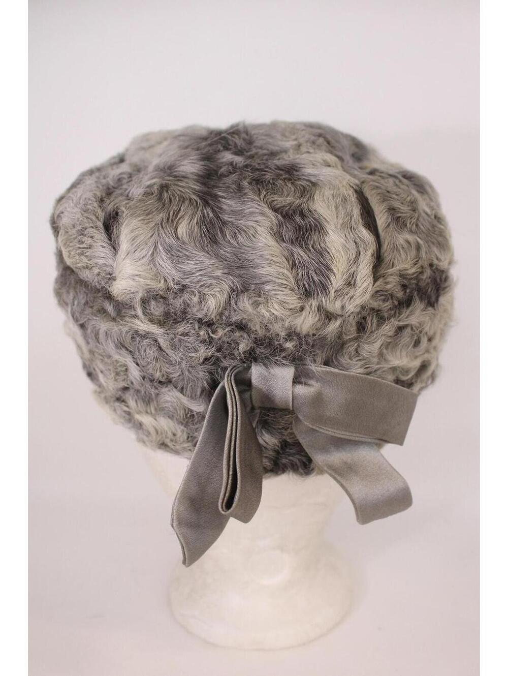 Scrap Item: Gray Lamb Fur Hat Size N/A - Picture 3 of 6